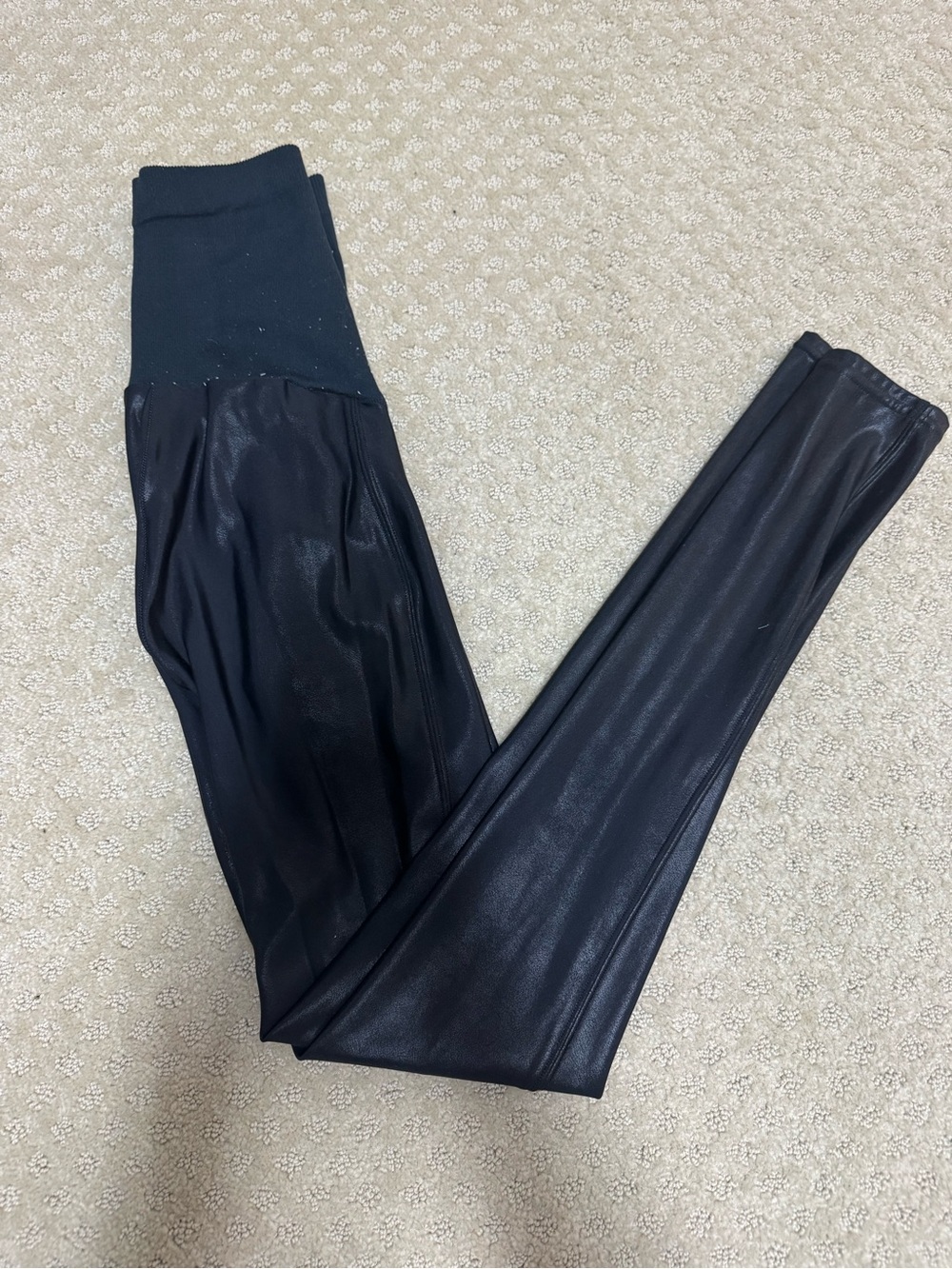Maternity Spanx Black Faux Leather Leggings - Women Pants & Jumpsuits